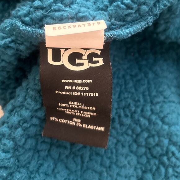 UGG Niko Sherpa Cotton Long Sleeved Front Zip Pocket Banded Bottom CrewneckTop s - Picture 4 of 6